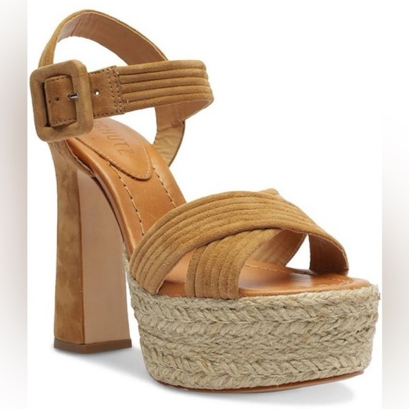 Schutz Blisse Platform Nubuck Sandal - Size 11 - Picture 2 of 14